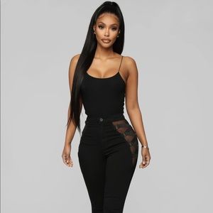 FashionNova Mesh Lace Jeans